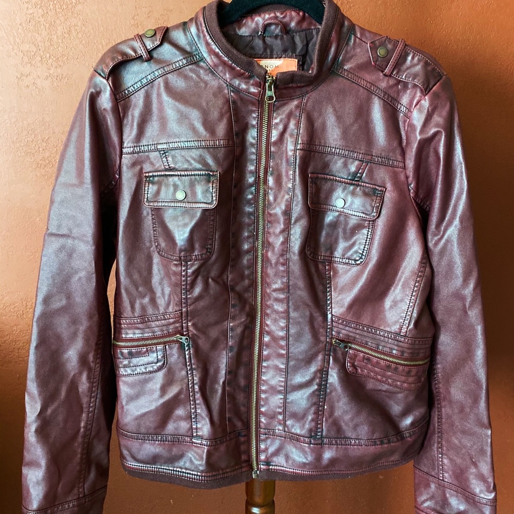 Maroon Leather Jacket